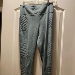 Athleta sage green Delaney Moto Tights